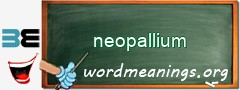 WordMeaning blackboard for neopallium